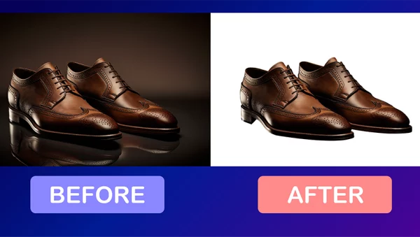 Clipping path service provieder brown color shoe