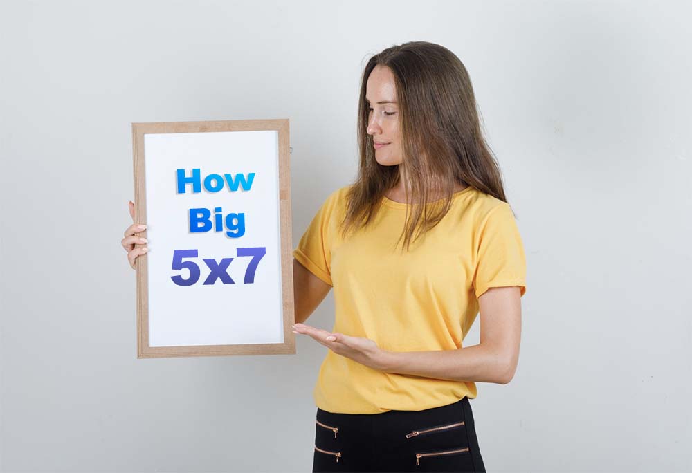 How big the 5x7 size photo