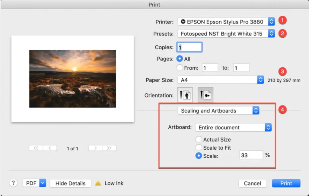 Affinity Photo Pringting Layout