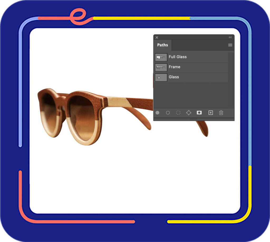 Eye Glass mnultiple clipping path services